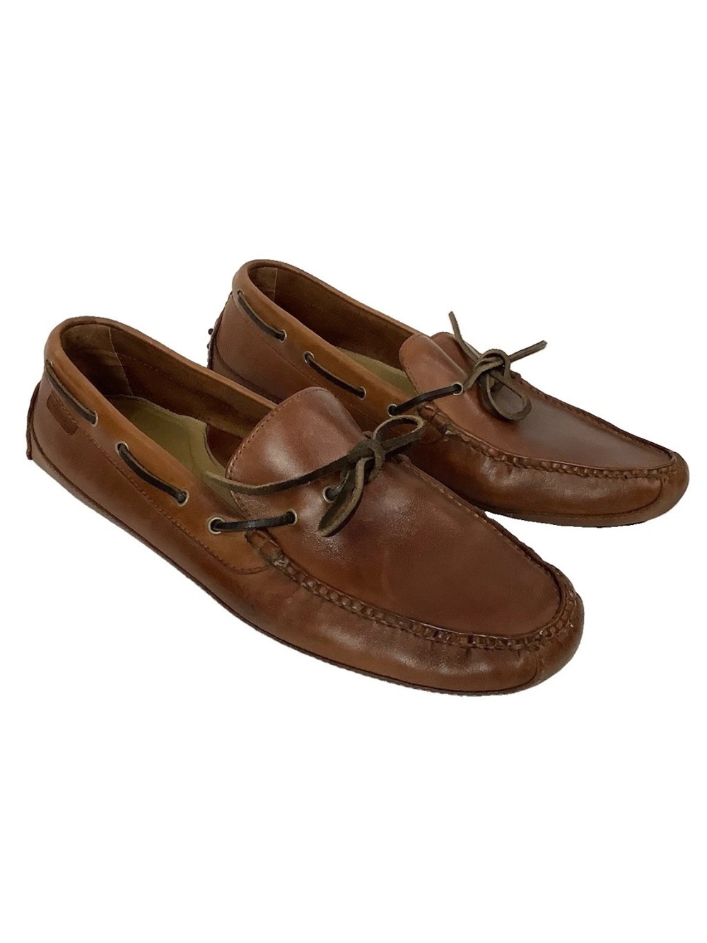 Cole Haan Mens 10.5 M Driving Loafers Brown Leather Slip On Moccasin Shoes